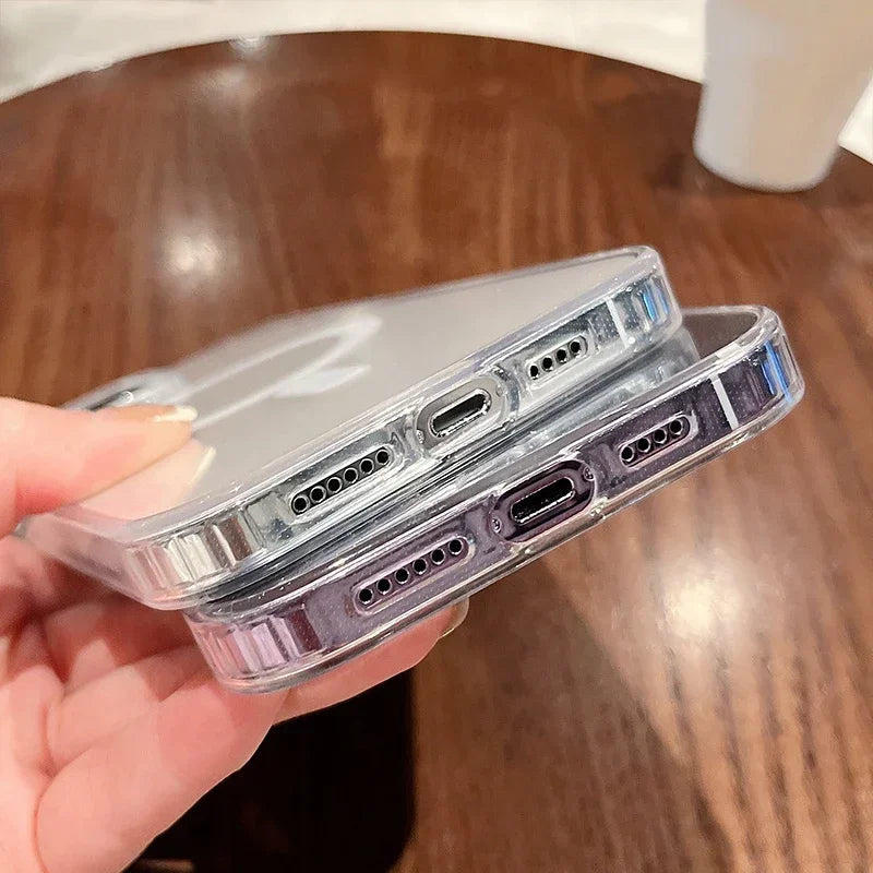 Coque transparent pour iPhone 11 12 13 14 15 Pro Max Plus Mini